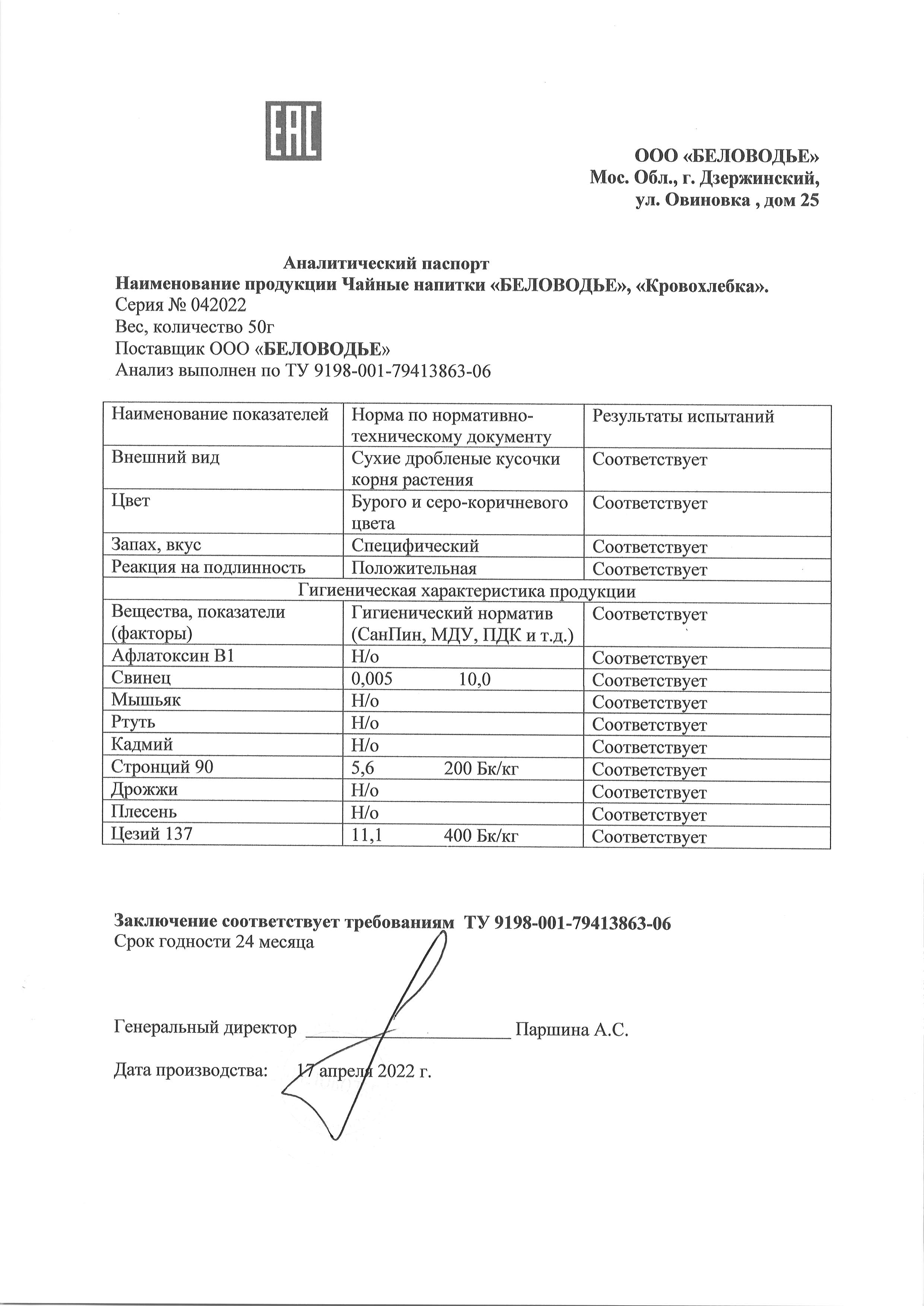 Паспорт №042022